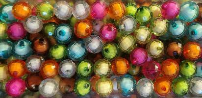 färgrik glas bollar för bakgrund foto