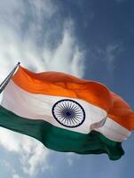 uppsättning de skede för Indien oberoende dag, skön bakgrunder. generativ ai foto