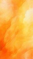 orange abstrakt vattenfärg bakgrund. ai genererad foto