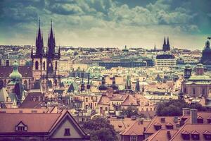 prag stadsbild panorama foto