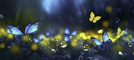 magi fjärilar - generativ ai foto