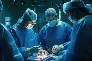 kirurger engagerad i en drift foto