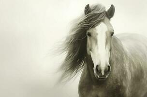porträtt av en häst - generativ ai foto