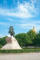 st. Petersburg, ryssland - augusti 16 , 2022 monument brons ryttare foto