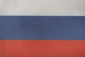 metallisk netto på en flagga av Ryssland. bakgrund foto