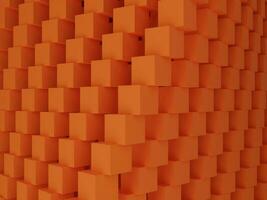 3d kub abstrakt diagonal mönster geometri bakgrund tapet med enfärgad orange Färg foto