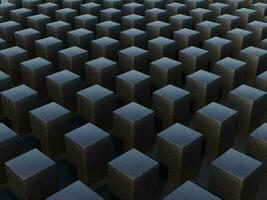 3d diagonal kub mönster geometri på de platt yta med mörk betong textur bakgrund tapet foto