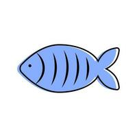franska april dåre dag. poisson d'avril. ett Färg fisk för din design. vit bakgrund. foto