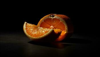 friskhet och vibrerande färger av citrus- frukt reflektera friska äter genererad förbi ai foto
