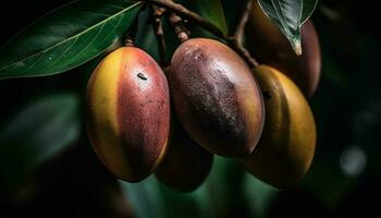 färsk organisk frukt, en symbol av friska äter och natur skönhet genererad förbi ai foto