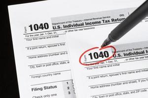blankett 1040 individuell inkomstdeklarationsblankett. USA: s skatteformulär. amerikanska blanketter. skattetid.