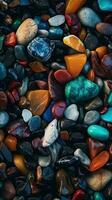illustration av små hav sten sten bakgrund, ai genererad foto