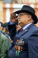 Bogota, colombia, 19 juli 2023. fredlig protest av de medlemmar av de aktiva boka av de militär och polis krafter i bogota colombia mot de regering av gustavo petro foto