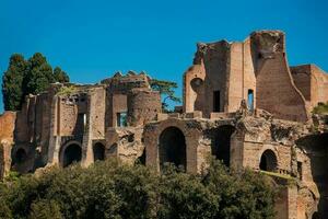 tempel av apollo palatinus på palatin kulle av gammal rom och cirkus maximus foto