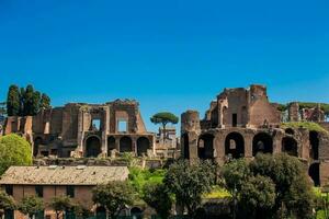 tempel av apollo palatinus på palatin kulle av gammal rom och cirkus maximus foto