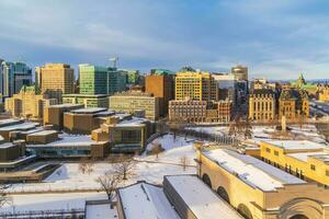stadens centrum ottawa stad horisont, stadsbild av kanada foto