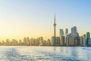 stadens centrum toronto stad horisont, stadsbild av kanada foto