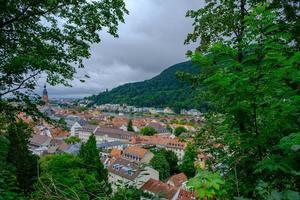 utsikt över den vackra medeltida staden Heidelberg, Tyskland