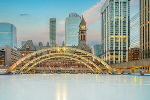 stadens centrum toronto stad horisont, stadsbild av Ontario, kanada foto