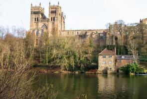 Durham Castle, Cathedral and River Wear, Storbritannien foto