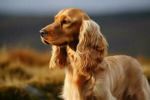 engelsk cockerspaniel spaniel hund. generera ai foto