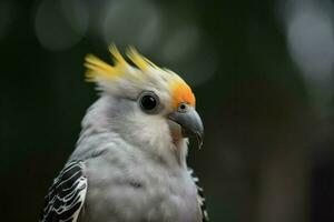 cockatiel fågel. generera ai foto