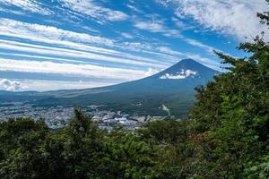 landskap vid berget fuji foto