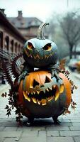 genererad ai halloween tema bakgrund foto