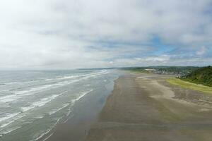 antenn se av de strand på sjöbäck, Washington foto