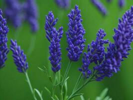 lavendel- blommor växa i en äng foto