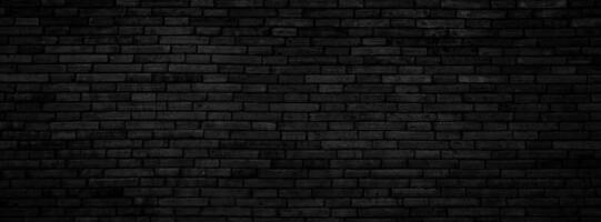 svart textur med tegelvägg för banner webbplats eller bakgrund. foto