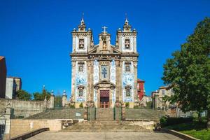 kyrkan av helgonet ildefonso i porto, portugal foto