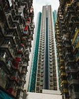 yick fett byggnad i stenbrottet, Hong Kong, Kina foto