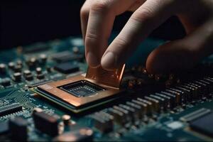 intel pentium processor g620 med sandig bro mikroarkitektur 32 nm teknologi generativ ai. foto