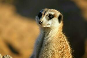 meerkat vild djur. generera ai foto