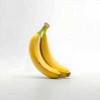 banan på vit backgroud ai genererad foto