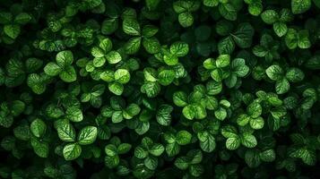 små grön löv bakgrund ai genererad foto