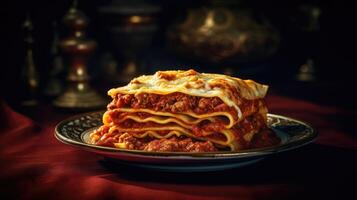 lasagne ai genererad foto