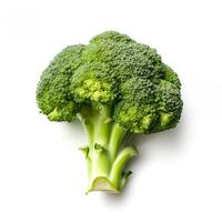 broccoli isolerat på vit bakgrund ai genererad foto