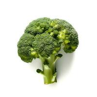 broccoli isolerat på vit bakgrund ai genererad foto