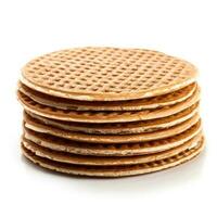 utsökt stroopwafels isolerat på vit bakgrund foto