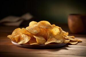 stock Foto av potatis pommes frites mat fotostudio ai genererad