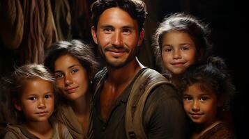 colombianska familjer generativ ai foto