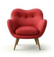 modern röd stol isolerat foto