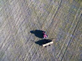 kultiverad landa, antenn se, la pampa, argentina foto