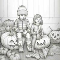 halloween målarbok foto