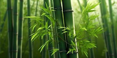 ai genererad. ai generativ. eco grön blad växt träd bambu. asiatisk japan kinesisk kultur tradition vibe. grafisk konst foto
