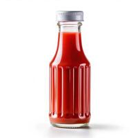 ketchup flaska på vit bakgrund. generativ ai foto