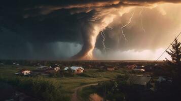 tornado. generativ ai foto