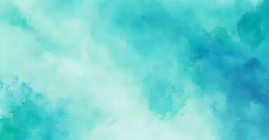 blå grön kricka turkos abstrakt vattenfärg. färgrik konst bakgrund med Plats för design foto